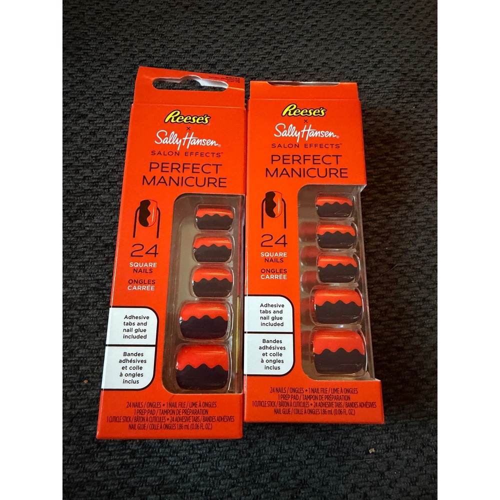 2 Pack Sally Hansen Reeses Salon Effects Perfect Manicure Square Nails